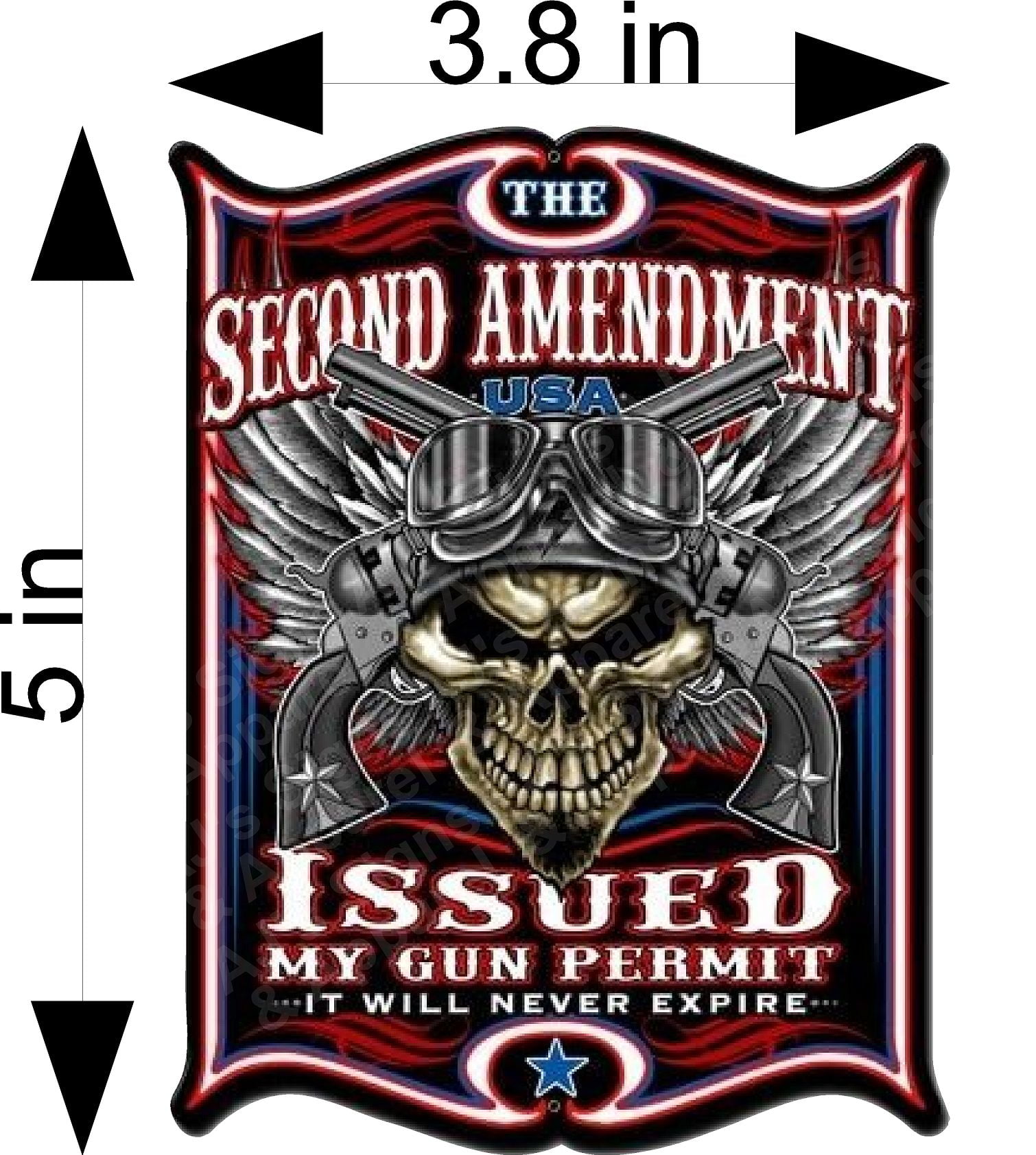 2nd Amendment Permit 5 Vinyl Sticker Aj S Signs And Apparel