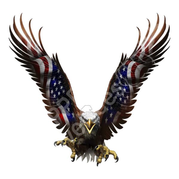 Patriotic American Eagle Straight Vinyl Sticker, Cars Trucks Vans Walls Laptop Laptop Helmets Several Sizes to Choose from.