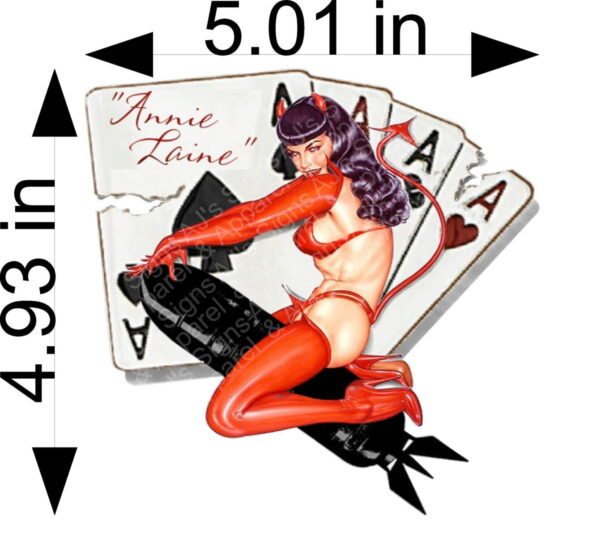 Aces Pinup Girl Style #1 - Vinyl Sticker / Decal