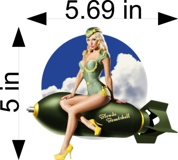 Blonde Bombshell Pinup Girl Style 1 Vinyl Sticker / Decal