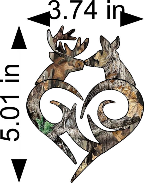 Browning Buck Doe Aged Wood Camo Vinyl Sticker