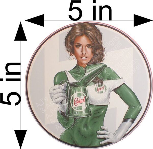 Castrol Pinup Girl Vinyl Sticker Decal