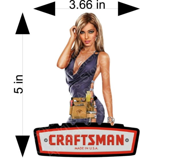 Craftsman Style 4 Pinup Vinyl Sticker Decal