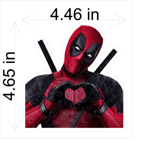 Deadpool Heart Vinyl Sticker