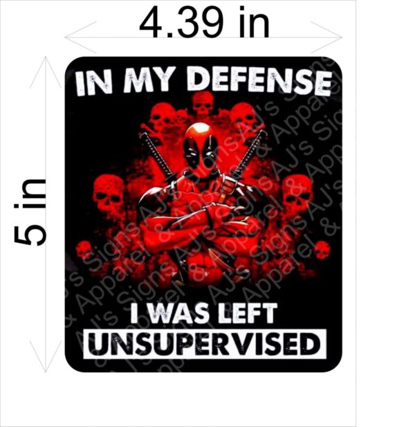 Deadpool Unsupervised Vinyl Sticker