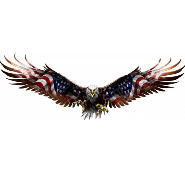 Patriotic American Eagle Spread Wings Vinyl Sticker | Cars Trucks Vans Walls Laptop Several Size to Choose From.