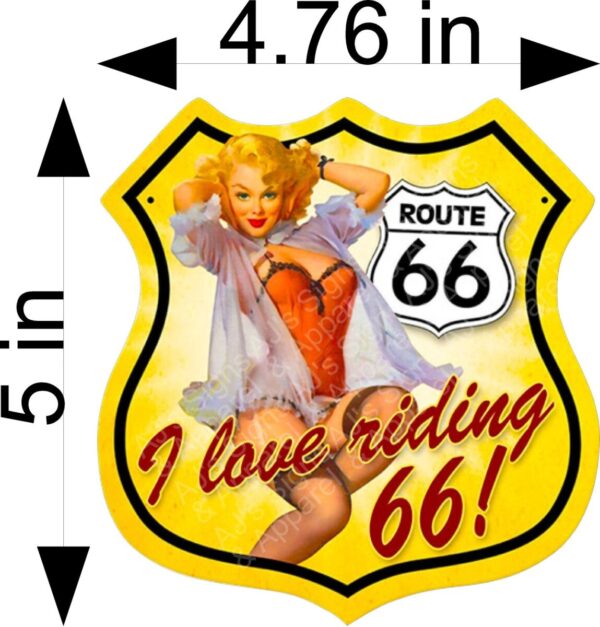 Route 66 Pinup Girl Vinyl Sticker