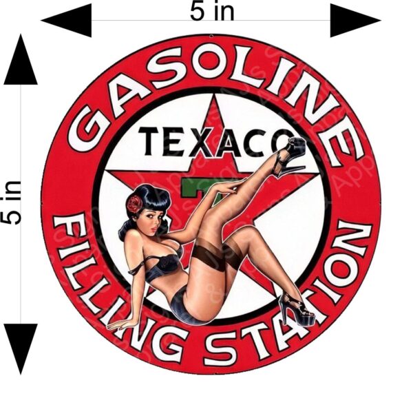 Texaco Pinup Vinyl Sticker Decal