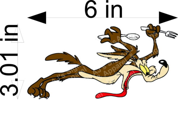 Wile E Coyote Dinner Vinyl Sticker Decal